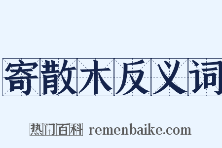 寄散木反义词是什么意思的图片